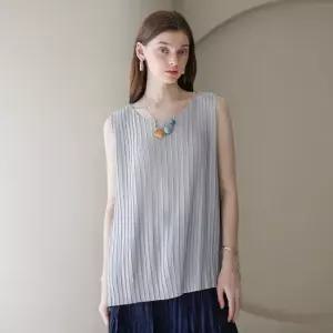 [최초가 98000원] A라인 플리츠 민소매 블라우스 3colors)_YJ05WRPBL04