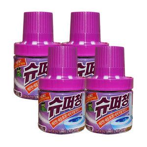 산도깨비 슈퍼청 화장실 변기세정제 병타입 180g 라벤더향 4개