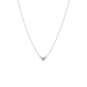 [편집샵 언커먼레이블][판도라] 판도라 목걸이 393014C01 타임리스 트리플 스톤 하트 콜리어 실버 여성목걸