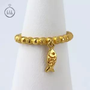 [가앤] 24k순금 물고기 딸랑이 애끼 볼 반지 3.75g