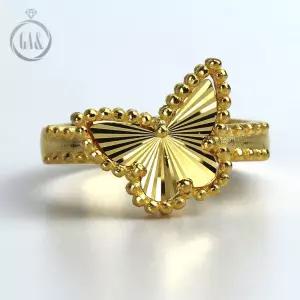 [가앤] 24k순금 회오리컷팅 나비 반지 7.50g