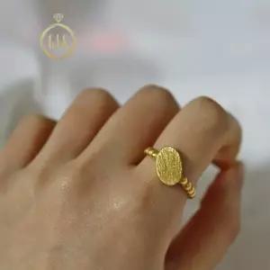 [가앤] 24k순금 코인 볼 타원 반지 7.50g