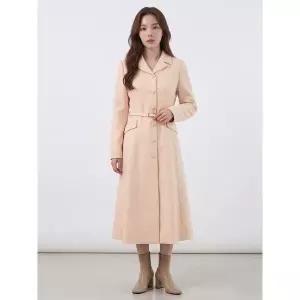 [하프클럽/샤트렌]아이보리 플레어라인 롱 원피스 HCCMOP103