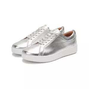 핏플랍 W 랠리 레더 스니커즈 실버 X22-011