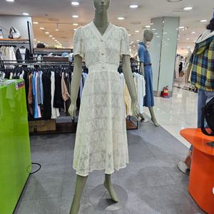 시슬리/애플아울렛/V넥 레이스 롱 원피스/SAOPF3531