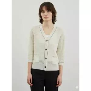 [올리비아로렌]크로셰 브이넥 가디건 4OCMBC3321