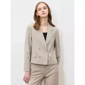 [하프클럽/]은은한 무드 더블 브레스티드 크롭 자켓 (택가격 318000원)