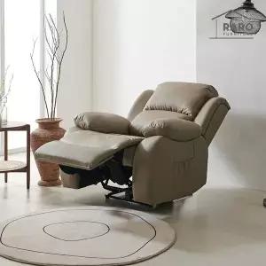 [라로퍼니처]네오 에어레더 나파 가죽 전동 리클라이너 소파 1인용 쇼파