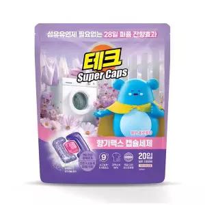 테크 수퍼캡스 향기맥스 캡슐세제 플로럴 20입