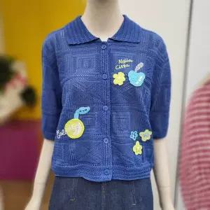 [베네통] 스카시 변형 카라 니트가디건 BAKCA8531 BL_DJ