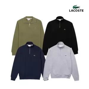 주말특가 라코스테 남녀공용 반집업 코튼 스웨트셔츠 4종택일