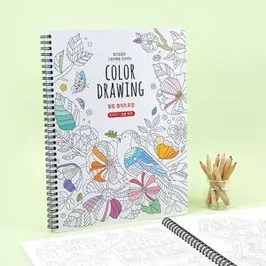 힐링컬러드로잉(쉬운버전)/색칠공부/컬러링북/드로잉/노트/드로잉북/유아/색칠/컬러/아동/초등/미술/교재