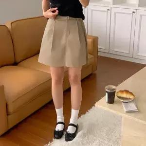 핫핑 [사계절템] 네오젠 핀턱 A라인 미니스커트 (벨트세트)