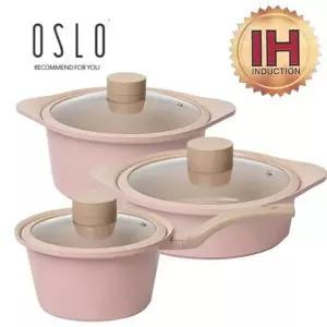 [NS홈쇼핑]오슬로(OSLO) 피그 세라믹인덕션냄비 3종(A)SET(18+20+22전)[35431091]