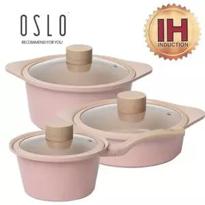 [NS홈쇼핑]오슬로(OSLO) 피그 세라믹인덕션냄비 3종(B)SET(18+24+22전)[35431092]