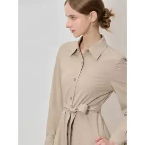 [하프클럽/]퓨어 벨티드 롱 셔츠 원피스 (택가격 228000원)