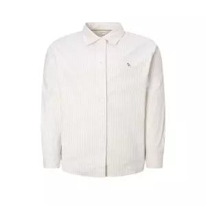 헤지스 여성 [아이코닉] 옥스포드 스트라이프 셔츠 베이지 HSSH5DC85I1