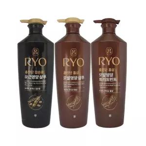 려 홍진단 홍삼 모발 영양/검은콩 모근 영양 샴푸/트리트먼트 820ml 3종중선택