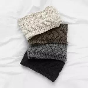 1+1 니트 꽈배기 헤어밴드 4color