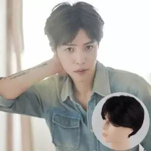 남성용 가름마 내츄럴 패션 가발 전체가발 통가발-WC46CE6