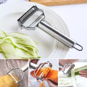 2중 멀티 감자칼/채칼/스텐/수동/다용도/양배추/생채칼/슬라이스/깍이/슬라이서/깍기칼/야채칼/안전/오이