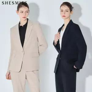 [쉬즈미스(SHESMISS)] 에센셜 피크드 라펠 셋업 재킷 (택가격 278000원)