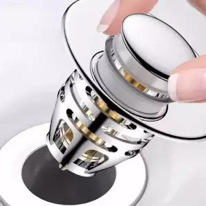 [골드스마일]세면대구멍마개 세면대커버 물마개 수동폽업 세면기