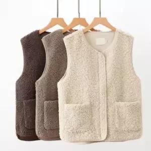 ONM 여성 겨울 데일리 후리스 조끼 뽀글이 양털