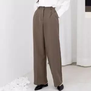 ONM 여자 오피스룩 뒷밴딩 핀턱와이드슬랙스