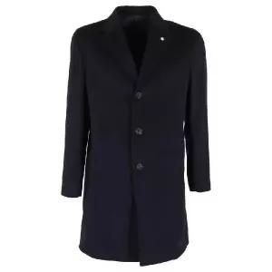 L B M 1911 캐시미어 버튼 코트 375107490093 03BLU TP953166692