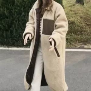 ONM 겨울스타일 롱 양털 겨울 레트로 아우터 자켓 점