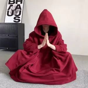 겨울 명상 망토 참선 극지 플리스 벨벳 두꺼운 승복