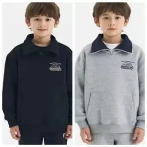 [갤러리아] [아웃도어프로덕츠키즈]기모 반집업 맨투맨셋트OD254IZM05/BPT05_MLG/BLK