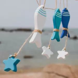 물고기 모빌 지중해 여름 나무 우드 행잉 벽장식 소품