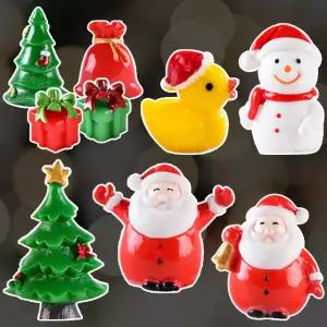 크리스마스트리 산타할아버지 눈사람 오리 미니 피규어 포토존 꾸미기 테이블 선물 주머니