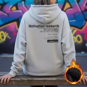 [라일리여성의류] Rly 라서치 3컬러 여성 기모 모티베이션 후드티