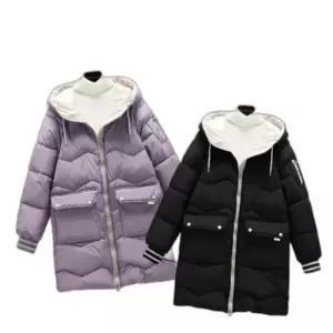 [라일리여성의류] Rly 롱패딩 여자 아우터 겨울 보온 후드 데일리 포켓