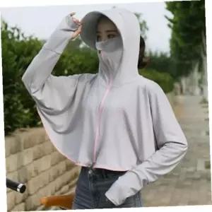 [라일리여성의류] Rly 자외선차단후드집업 자외선차단크롭후드집업바람막