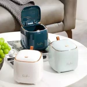 미니 원터치 쓰레기통 사무실 책상 화장대 휴지통/사우나/면봉/영수증/작은방/작은/사이즈/책상용/책상위