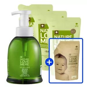 네이쳐러브메레 젖병세정제 거품형 용기 550ml 1개+거품형 리필 500ml 3팩(GIFT)오리지널향 세제 리필 500ml 1팩