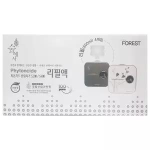 숲에서 S200 산림욕기 편백 피톤치드 리필액600ml 4통