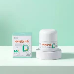 함소아 비타민D가득 1000IU 60캡슐 (2개월분) 우리 가족 뼈 건강