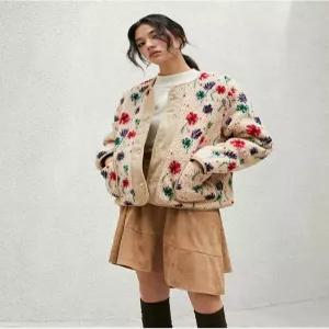 [랩][LAP] 플라워 뽀글이 퀼팅점퍼 AR4MZA63 (P003741242)