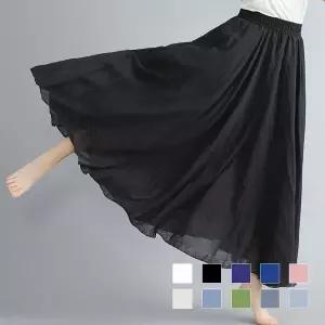 [하프클럽/]연비 아사면 A라인 롱치마 SD-230325