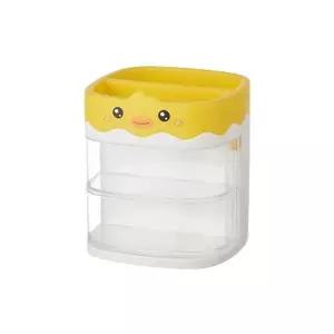 [하프클럽/]노랑오리 3단 귀여운 수납함 캐릭터