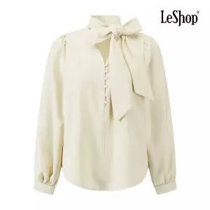 [르샵] 페미닌 리본넥 셔링 블라우스 (BPCBL003A)