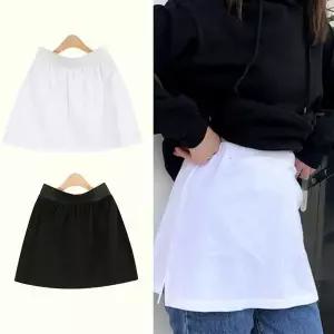 [하프클럽/]페이크 이너스커트 면스커트 레이어드 티셔츠 속치마