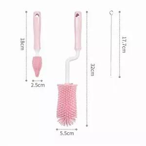 [하프클럽/]색상랜덤 실리콘 회전 젖병솔 2종세트