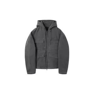 [커스텀멜로우](강남점) 그레이 코튼 다잉 후드 자켓 CWUAM25383GYD