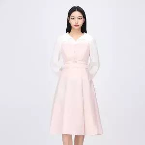 [케네스레이디](대전신세계)[BYLYNN] 웨이스트 포인트 배색 원피스 EWOPPC0200